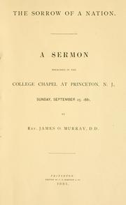 Cover of: The sorrow of a nation by James O. Murray