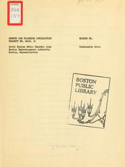 Cover of: South Boston: survey and planning application. by Boston Redevelopment Authority