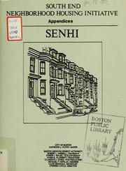 Cover of: South end neighborhood housing initiative: request for proposals - phase i. Senhi. by Boston Redevelopment Authority