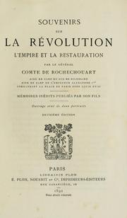 Cover of: Souvenirs sur la révolution: l'empire et la restauration