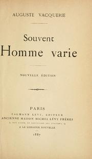 Cover of: Souvent homme varie.