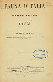 Cover of: Pesci by Giovanni Canestrini