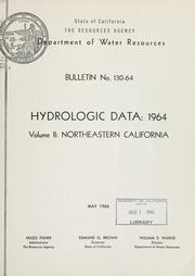 Hydrologic data, 1964 by California. Dept. of Water Resources.