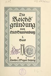 Cover of: reichsgründung