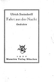 Cover of: Fahrt aus der Nacht: Gedichte