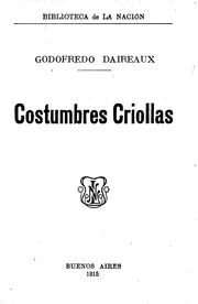 Cover of: Costumbres criollas