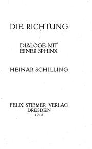 Cover of: Die Richtung: Dialoge mit einer Sphinx