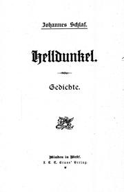 Cover of: Helldunkel: Gedichte