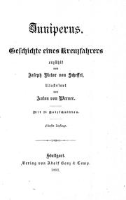 Cover of: Juniperus by erzählt von Joseph Victor von Scheffel ; illustriert von Anton von Werner.