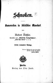 Cover of: Schnoken: Humoresken in schlesischer Mundart