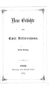 Cover of: Neue Gedichte