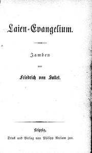 Cover of: Laien-Evangelium: Jamben