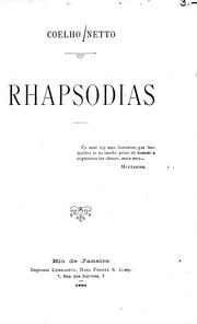 Cover of: Rhapsodias