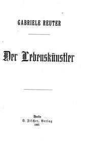 Cover of: Der Lebenskünstler