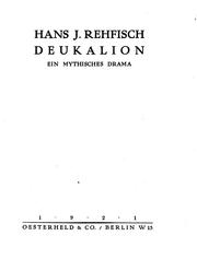 Cover of: Deukalion: ein mythisches Drama