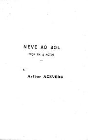 Cover of: Neve ao sol by Coelho Netto.