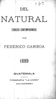 Cover of: Del natural: esbozos contemporáneos