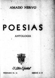 Cover of: Poesías: antología