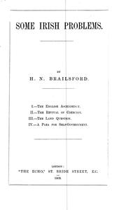 Cover of: Some Irish problems by by H.N. Brailsford.