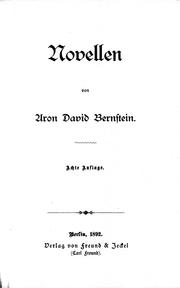 Cover of: Novellen by von Aron David Bernstein.