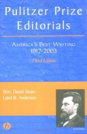 Cover of: Pulitzer prize editorials: America's best writing, 1917-2003