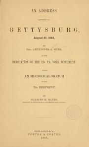 Cover of: address delivered at Gettysburg