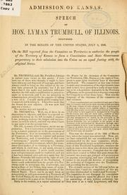 Cover of: Admission of Kansas.