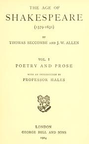 Cover of: age of Shakespeare (1579-1631)