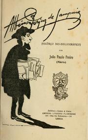 Cover of: Albino Forjaz de Sampaio: escôrço bio-bibliográfico por João Paulo Freire (Mário)