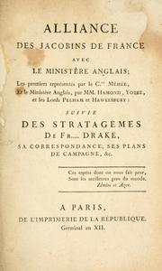 Cover of: Alliance des Jacobins de France avec le Ministère anglais by 