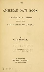 The American date book by William Edgar Simonds