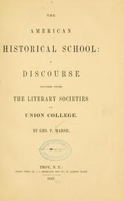 Cover of: American historical school