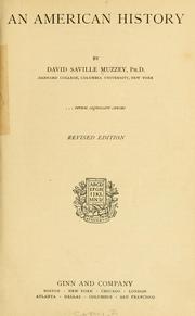 Cover of: An American history by Muzzey, David Saville