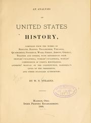 Cover of: An analysis of United States history by Wallace Nelson Stearns