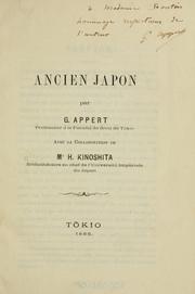 Cover of: Ancien Japon