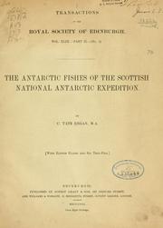 Cover of: Antarctic fishes of the Scottish National Antarctic expedition. by C. Tate Regan