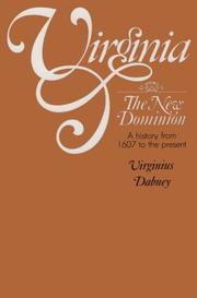 Cover of: Virginia, the new dominion by Dabney, Virginius