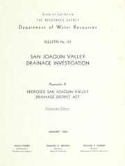 San Joaquin Valley drainage investigation