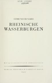 Cover of: Rheinische Wasserburgen