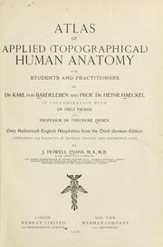 Cover of: Atlas of applied by Karl Heinrich von Bardeleben