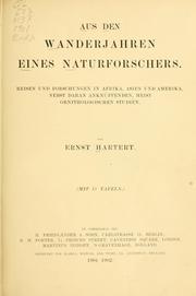 Cover of: Aus de Wanderjahren eines Naturforschers.: Reisen und Forschungen in Afrika, Asien und Amerika ... Meist ornithologischen Studien.