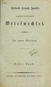 Cover of: Auserlesener Briefwechsel. by Friedrich Heinrich Jacobi