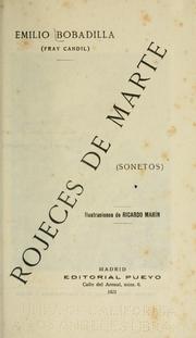 Cover of: Rojeces de Marte by Emilio Bobadilla