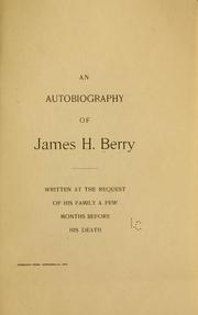 Cover of: autobiography of James H. Berry