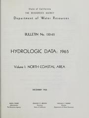 Hydrologic data, 1965 by California. Dept. of Water Resources.