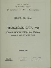 Cover of: Hydrologic data, 1965. by California. Dept. of Water Resources.