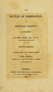 Cover of: The battle of Eddington: or, British liberty, a tragedy / by John Penn.