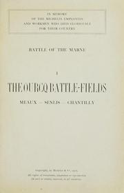 Cover of: Battle of the Marne. by Manufacture de caoutchouc Michelin.