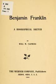 Cover of: Benjamin Franklin: a biographical sketch
