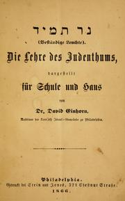 Cover of: Beständige Leuchte by Einhorn, David